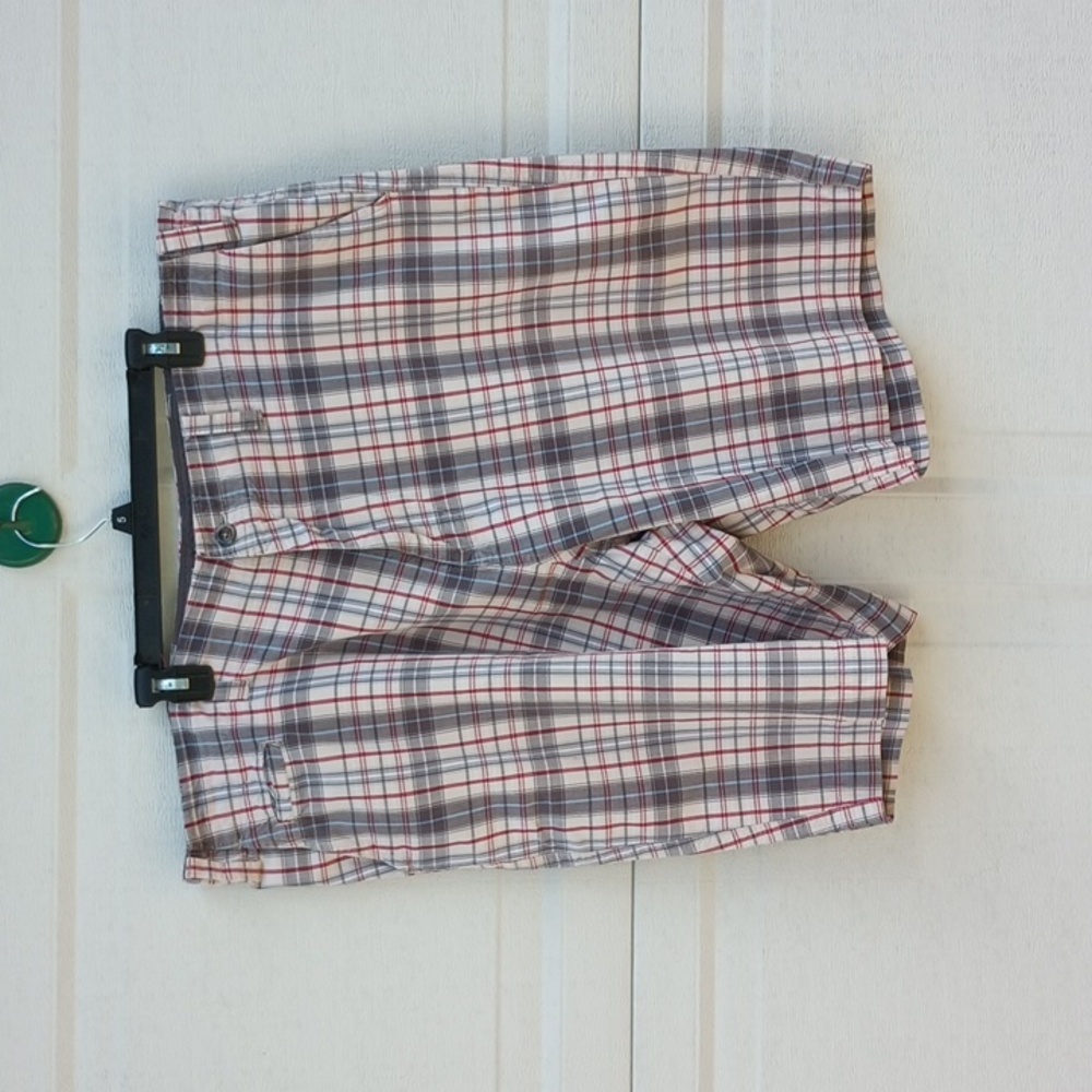 Arizona Jean Bermuda Shorts Cotton Gray Tan Red Blue Plaid Mens 44